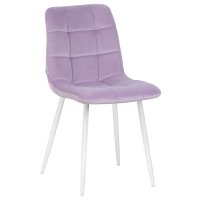 Стул обеденный DOBRIN ALEX, белые ножки, фиолетовый велюр (V108-49)