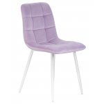 Стул обеденный DOBRIN ALEX, белые ножки, фиолетовый велюр (V108-49)