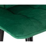 Набор 2 шт Стул полубарный DOBRIN OLIVIA, черные матовые ножки, зелёный велюр (108-64)