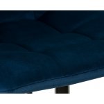 Стул барный DOBRIN NICOLE, черные матовые ножки, темно-синий велюр (108-95) Стул барный DOBRIN NICOLE, черные матовые ножки, темно-синий велюр (108-95)