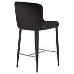 Набор 2 шт Стул полубарный DOBRIN CHRISTIAN'65, черные ножки, черный велюр (V108-77)