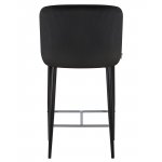 Набор 2 шт Стул полубарный DOBRIN CHRISTIAN'65, черные ножки, черный велюр (V108-77)