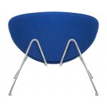 Набор 2 шт Кресло дизайнерское DOBRIN EMILY, синяя ткань AF6, хромированная сталь