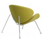 Набор 2 шт Кресло дизайнерское DOBRIN EMILY, светло-зеленая ткань AF3, хромированная сталь
