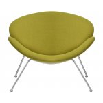 Набор 2 шт Кресло дизайнерское DOBRIN EMILY, светло-зеленая ткань AF3, хромированная сталь