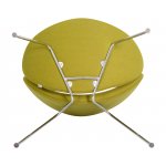 Набор 2 шт Кресло дизайнерское DOBRIN EMILY, светло-зеленая ткань AF3, хромированная сталь