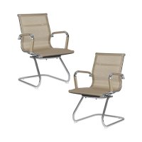 Набор 2 шт Офисное кресло для посетителей DOBRIN CODY MESH, бежевый (22039)
