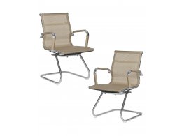 Набор 2 шт Офисное кресло для посетителей DOBRIN CODY MESH, бежевый (22039) Набор 2 шт Офисное кресло для посетителей DOBRIN CODY MESH, бежевый (22039)
