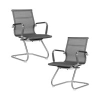 Набор 2 шт Офисное кресло для посетителей DOBRIN CODY MESH, серый