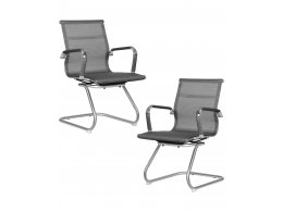 Набор 2 шт Офисное кресло для посетителей DOBRIN CODY MESH, серый Набор 2 шт Офисное кресло для посетителей DOBRIN CODY MESH, серый