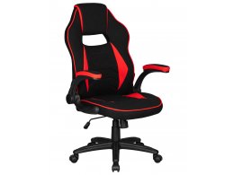 Кресло игровое DOBRIN RICK, черно-красная ткань