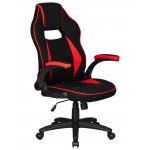 Кресло игровое DOBRIN RICK, черно-красная ткань