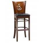 Набор 2 шт Стул барный DOBRIN JERRY BAR, шоколад, чёрный