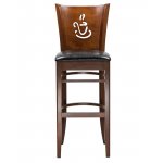 Набор 2 шт Стул барный DOBRIN JERRY BAR, шоколад, чёрный