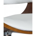 Набор 2 шт Стул барный DOBRIN OSTIN, цвет белый PU ABA 008