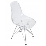 Стул обеденный DOBRIN DSR CASPER, ножки хром, цвет прозрачный