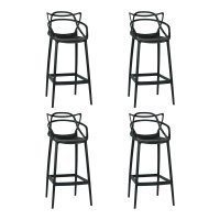Набор 4 шт Стул барный DOBRIN MASTERS BAR, чёрный (B-03)