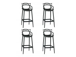 Набор 4 шт Стул барный DOBRIN MASTERS BAR, чёрный (B-03)