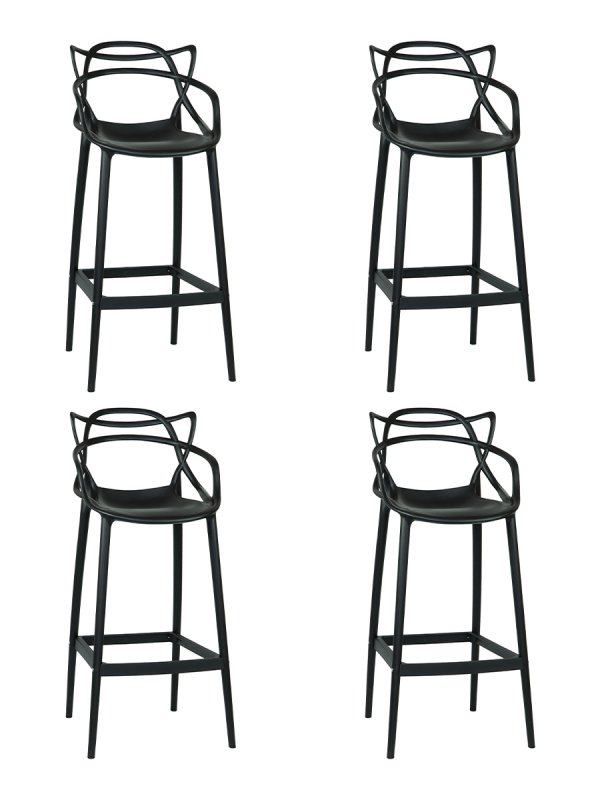 Набор 4 шт Стул барный DOBRIN MASTERS BAR, чёрный (B-03)