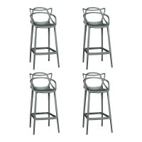 Набор 4 шт Стул барный DOBRIN MASTERS BAR, тёмно-серый (GR-04)