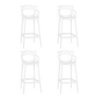 Набор 4 шт Стул барный DOBRIN MASTERS BAR, белый (W-02)