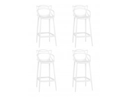 Набор 4 шт Стул барный DOBRIN MASTERS BAR, белый (W-02)