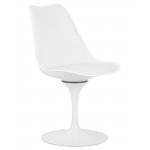 Стул обеденный DOBRIN TULIP, белое основание, цвет белый (W-02)