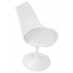 Стул обеденный DOBRIN TULIP, белое основание, цвет белый (W-02)
