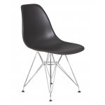 Стул обеденный DOBRIN DSR, ножки хром, цвет тёмно-серый (GR-04)