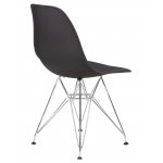 Стул обеденный DOBRIN DSR, ножки хром, цвет тёмно-серый (GR-04)