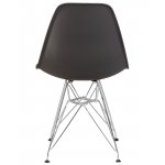 Стул обеденный DOBRIN DSR, ножки хром, цвет тёмно-серый (GR-04)