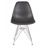 Стул обеденный DOBRIN DSR, ножки хром, цвет тёмно-серый (GR-04)