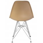 Набор 4 шт Стул обеденный DOBRIN DSR, ножки хром, цвет бежевый (GR-03)