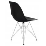 Набор 4 шт Стул обеденный DOBRIN DSR, ножки хром, цвет чёрный (B-03)