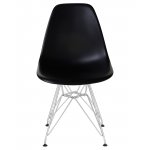 Набор 4 шт Стул обеденный DOBRIN DSR, ножки хром, цвет чёрный (B-03)