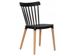 Стул обеденный DOBRIN THEO, ножки светлый бук, цвет черный (B-03)