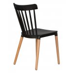 Стул обеденный DOBRIN THEO, ножки светлый бук, цвет черный (B-03)
