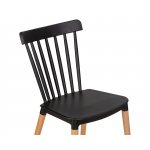 Стул обеденный DOBRIN THEO, ножки светлый бук, цвет черный (B-03)