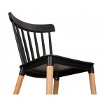 Набор 4 шт Стул обеденный DOBRIN THEO, ножки светлый бук, цвет черный (B-03)