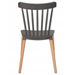Стул обеденный DOBRIN THEO, ножки светлый бук, цвет темно-серый (GR-04)