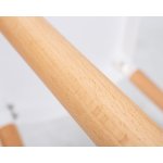 Стул обеденный DOBRIN THEO, ножки светлый бук, цвет белый (W-02)