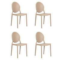 Набор 4 шт Стул обеденный DOBRIN ALBERT, цвет бежевый
