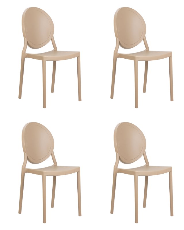 Набор 4 шт Стул обеденный DOBRIN ALBERT, цвет бежевый
