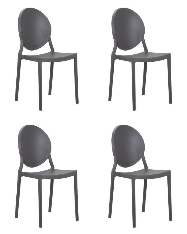 Набор 4 шт Стул обеденный DOBRIN ALBERT, цвет серый