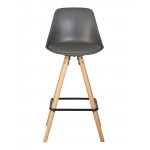 Набор 2 шт Стул полубарный DOBRIN RONNI, ножки светлый бук, тёмно-серый (GR-04)