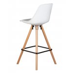 Набор 2 шт Стул полубарный DOBRIN RONNI, ножки светлый бук, белый (ZL-W-02)