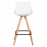 Набор 2 шт Стул полубарный DOBRIN RONNI, ножки светлый бук, белый (ZL-W-02)