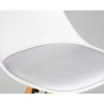 Набор 2 шт Стул полубарный DOBRIN RONNI, ножки светлый бук, белый (ZL-W-02)