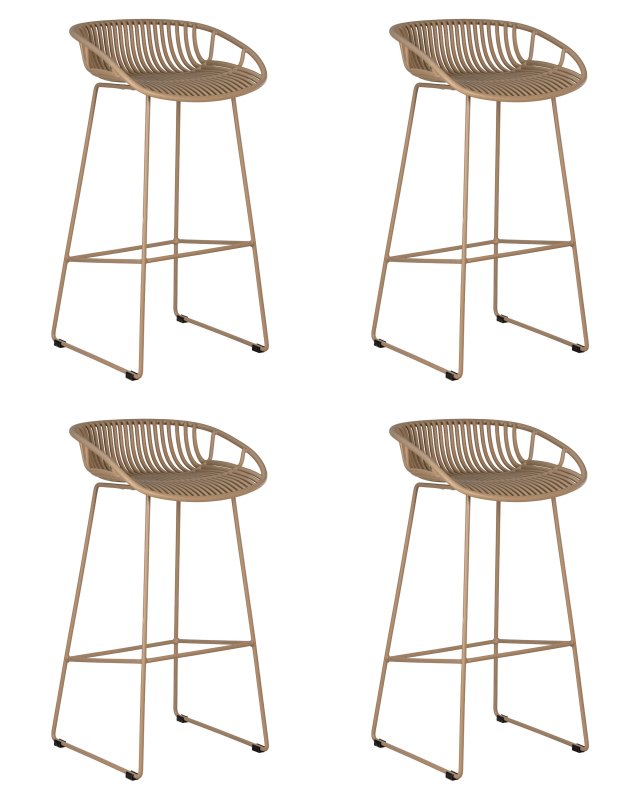 Набор 4 шт Стул барный DOBRIN FRANK, бежевый