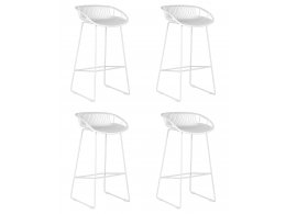 Набор 4 шт Стул барный DOBRIN FRANK, белый